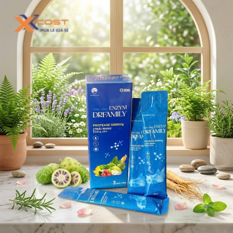 Nước Uống Enzym DrFamily Hỗ Trợ Tiêu Hóa, Tăng Cường