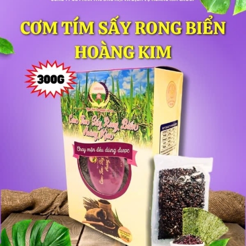 CƠM TÍM SẤY RONG BIỂN HOÀNG KIM