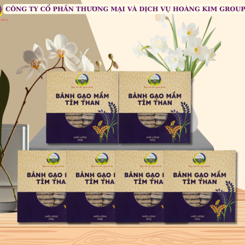 Thùng 10 hộp bánh mầm gạo tím than