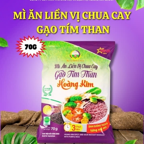 MÌ ĂN LIỀN VỊ CHUA CAY GẠO TÍM THAN HOÀNG KIM