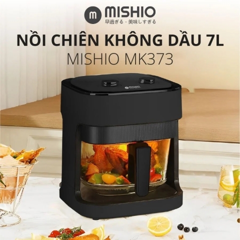 Nồi chiên không dầu thủy tinh Mishio MK373 - 7 lít